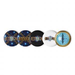 Set of pin buttons