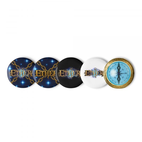 Set of pin buttons
