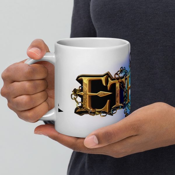 White glossy mug